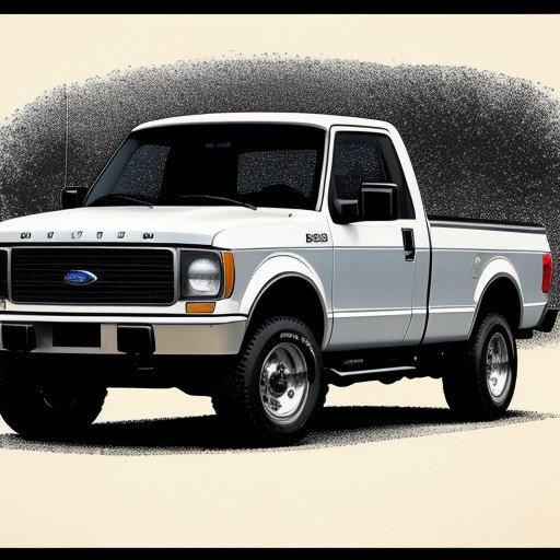 lineprinter arts of an ford f150. Image Generated from artbreeder. 10/20/2024. 1
